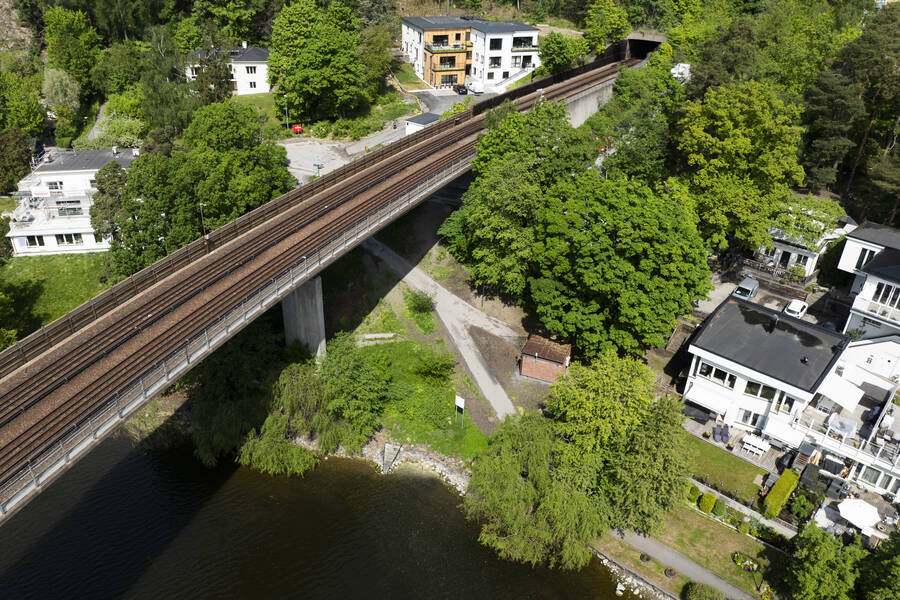 Drönarvy omgivningen 