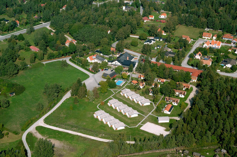Stugorna med numrering 