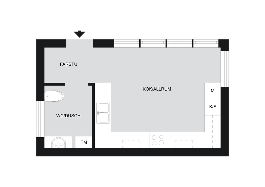Planlösning (viss avvikelse kan förekomma)