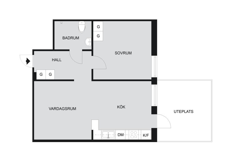 Planlösning (viss avvikelse kan förekomma)