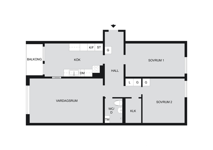 Planlösning (viss avvikelse kan förekomma)