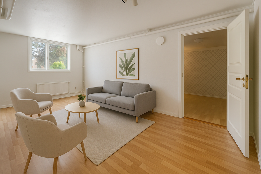 Perfekt kontorslokal med centralt läge - första rummet får användas som mottagningsrum eller konferens