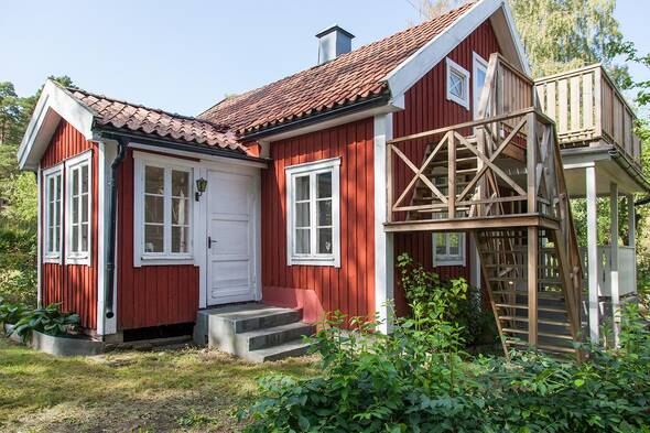 Vindsvåning med många sängplatser