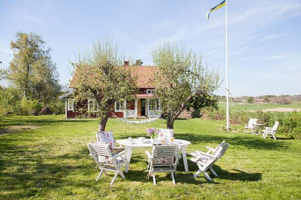 Vackert läge på en höjd