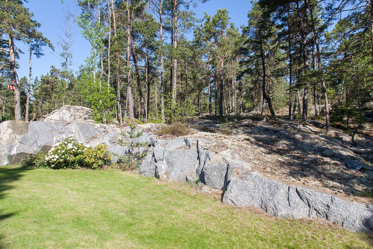 Stor del av tomten är naturmark