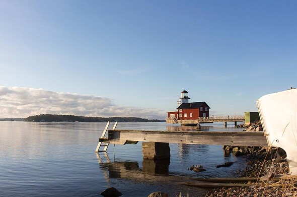 Brygga och strand