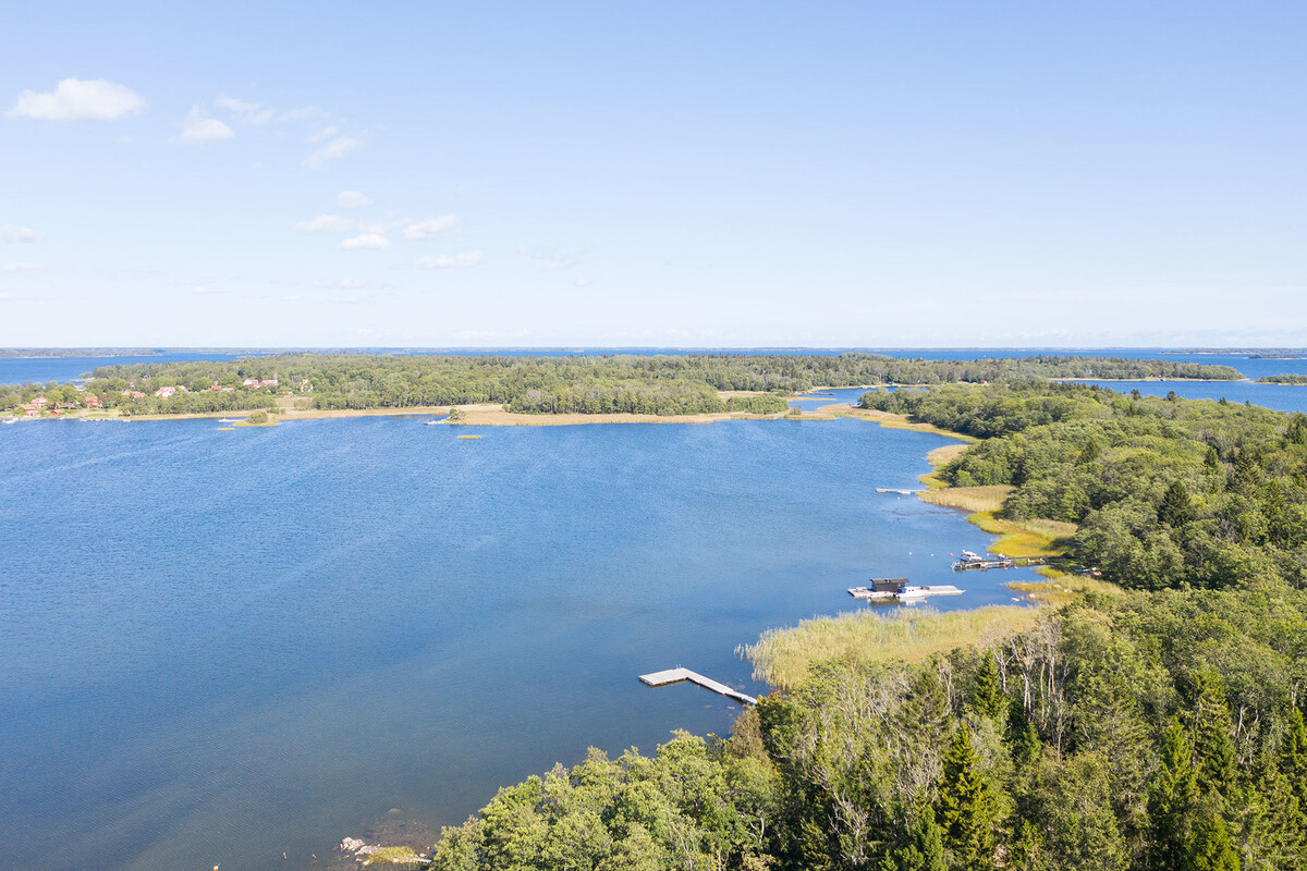 Flygbild över Öjan mot nordost