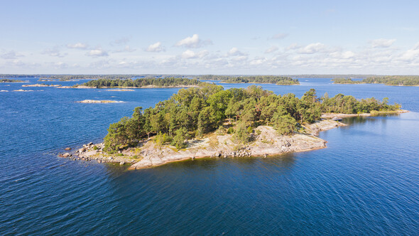 Flygbild från öster