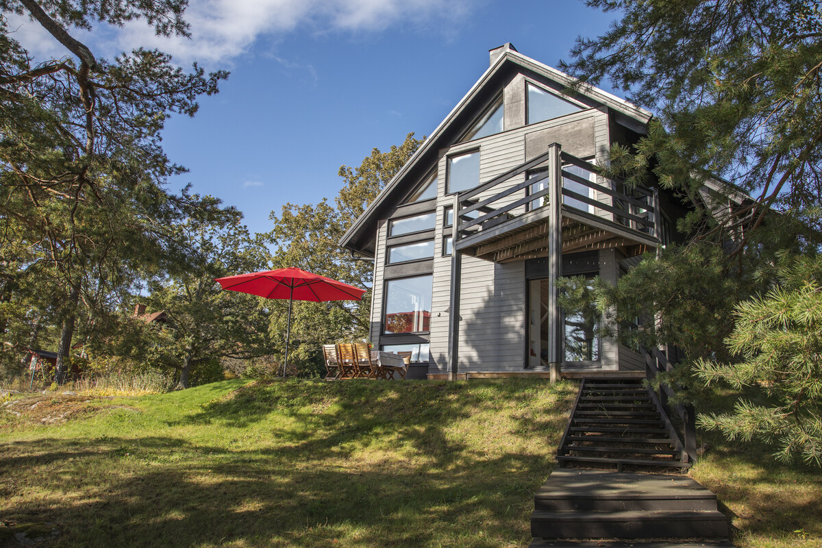 Huset är utformat för att optimera sjöutsikten