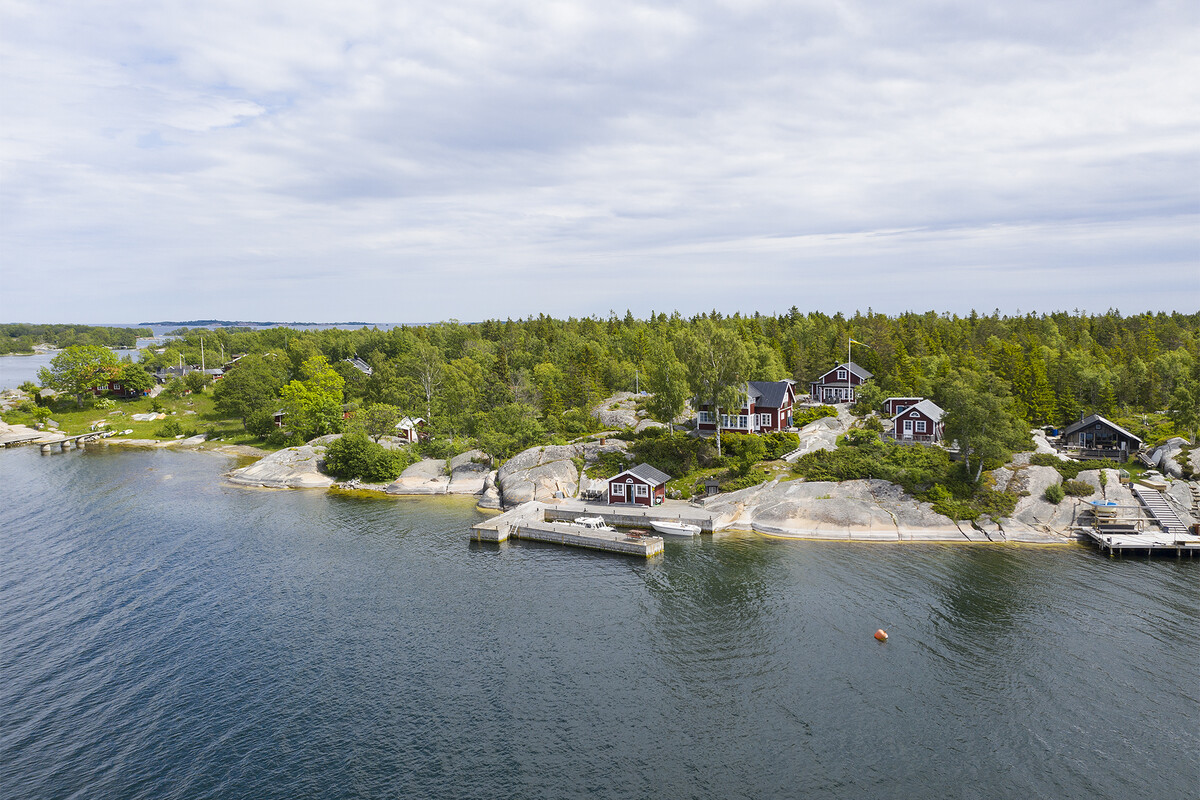 Flygbild från väster