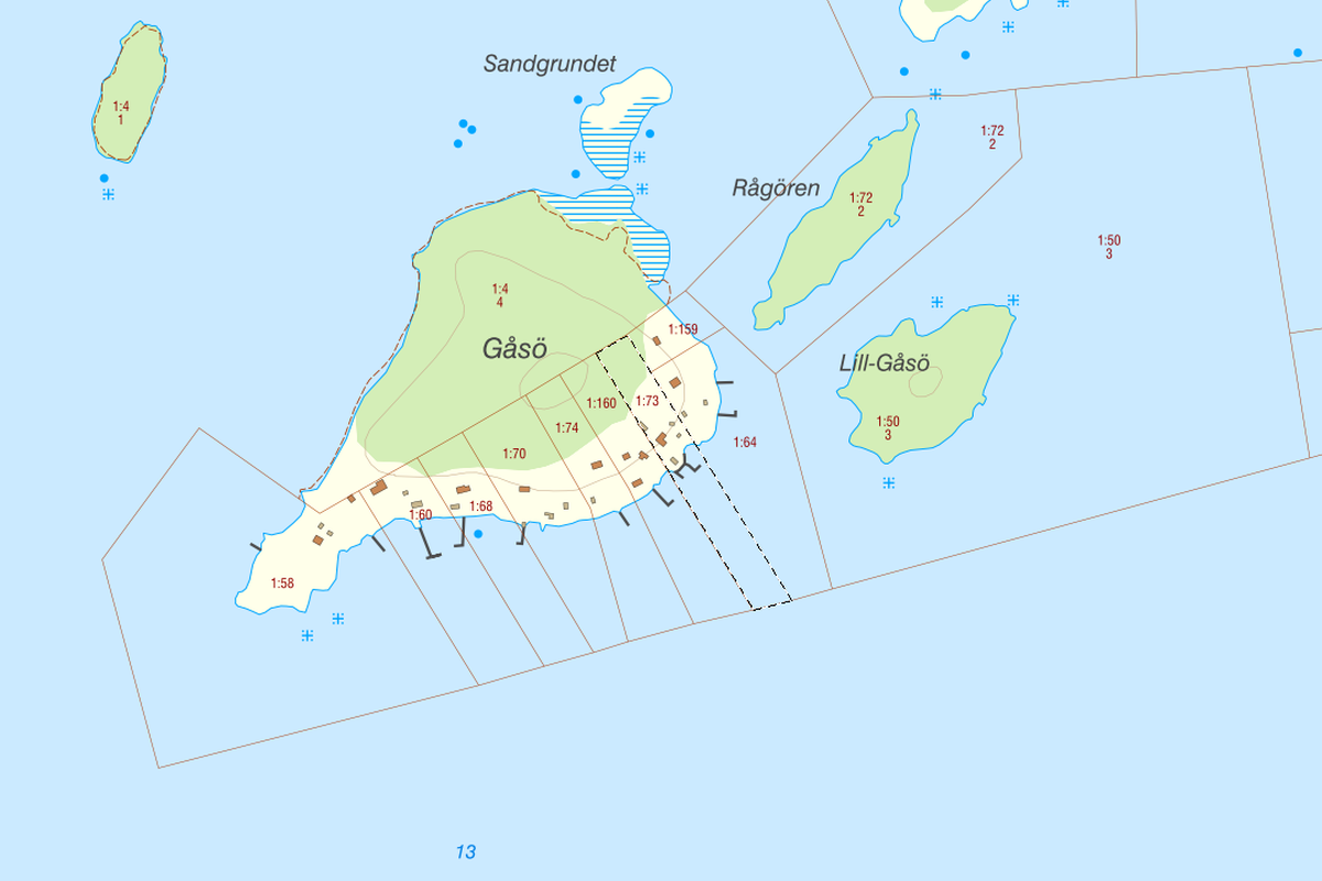 Karta över Gåsö