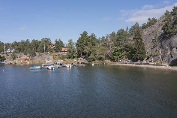 Några minuter ner till badet