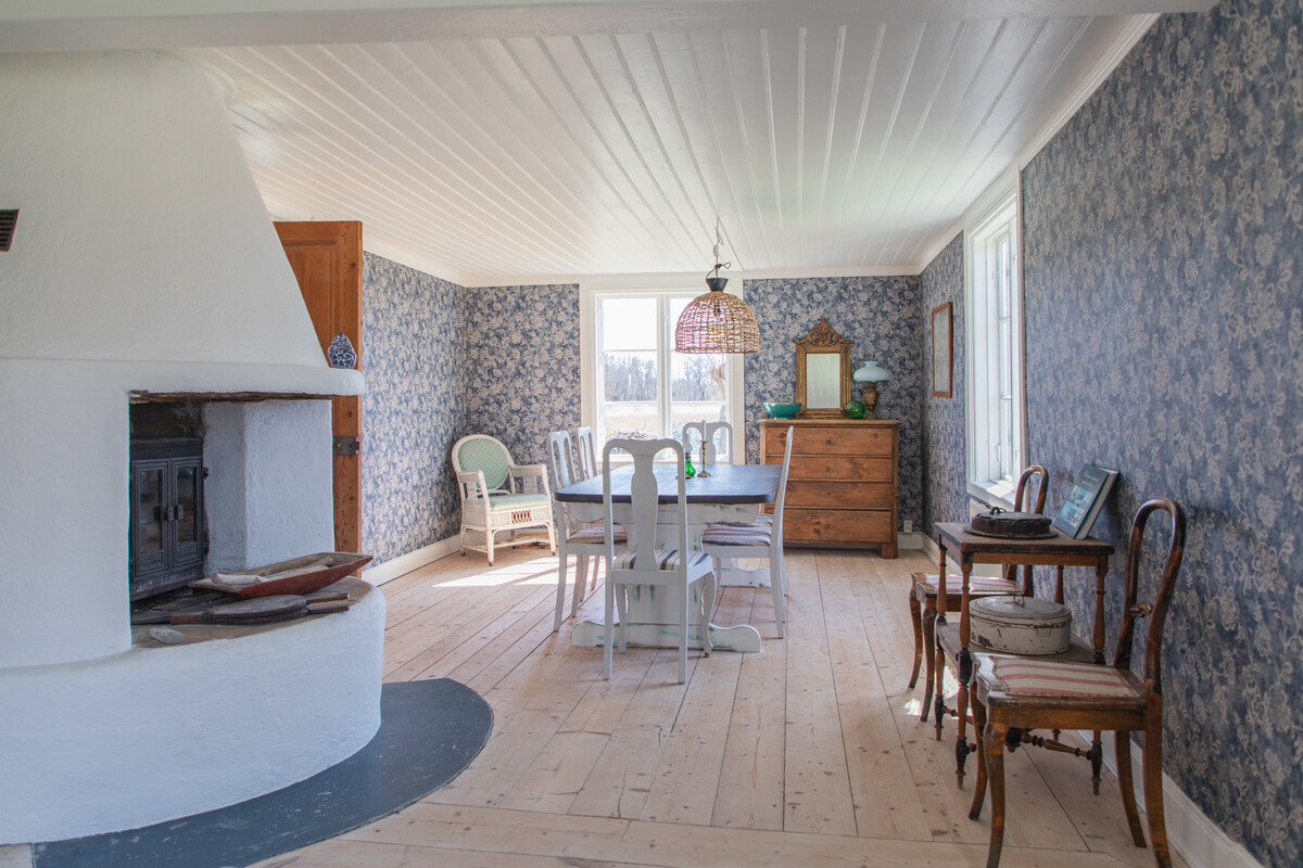 Öppen spis med insats