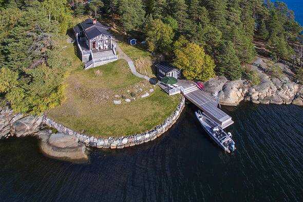 Skönt rund strandlinje