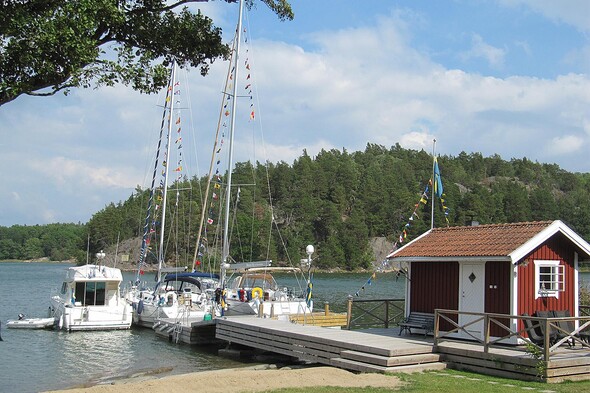 Sommarbild på bryggan