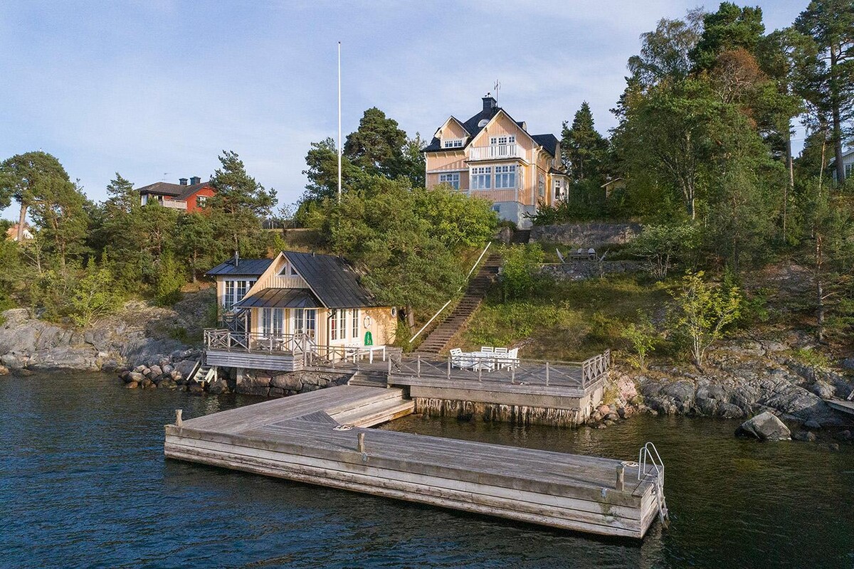 Flygbild från vattnet