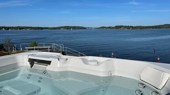 Bubbelbad några steg från huset