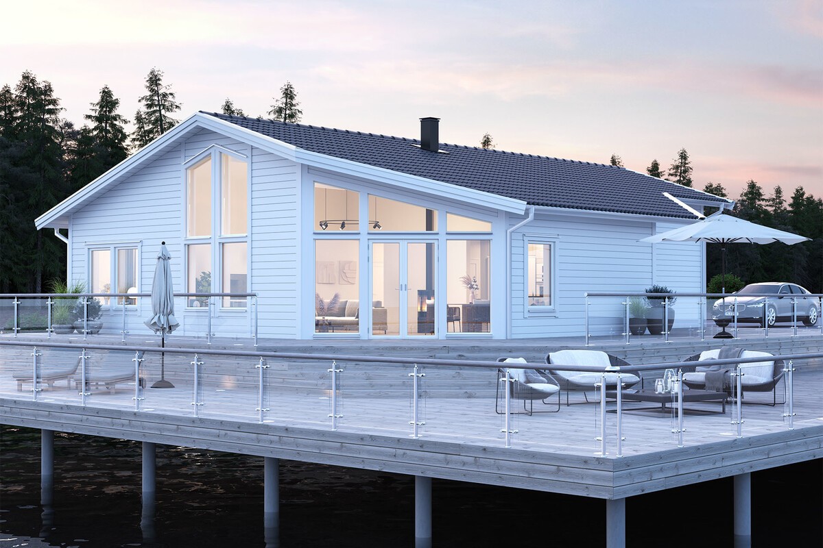 Under fliken fakta finns tomtkarta med inritad Villa Vinga