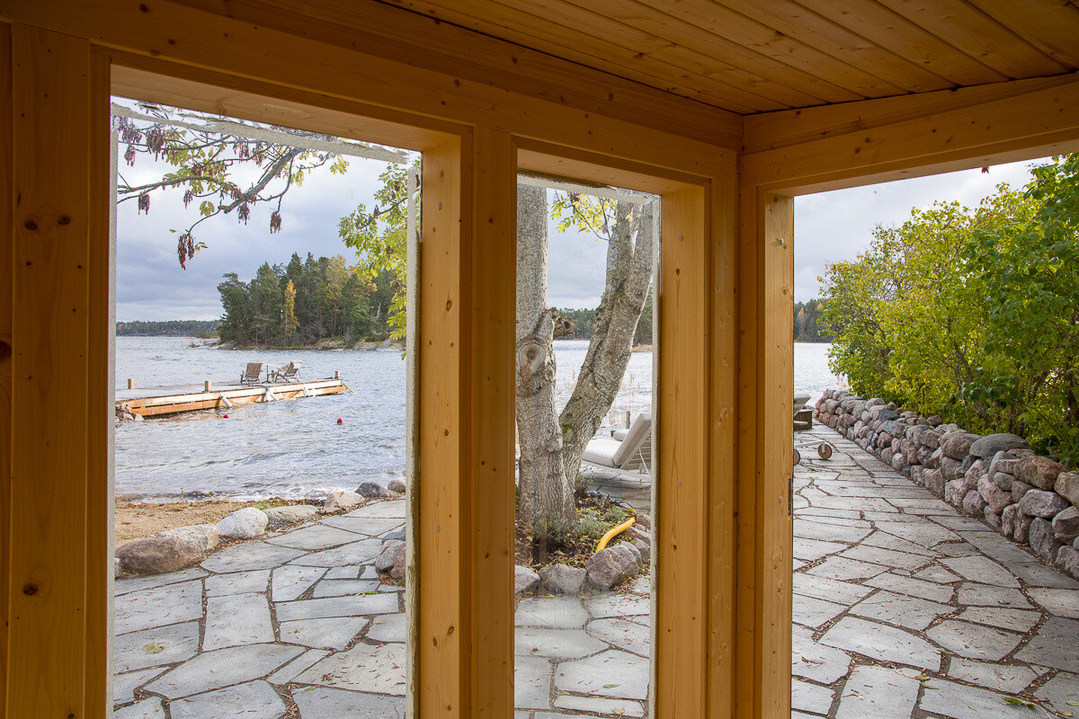 Utsikten från bastuin är svårslagen