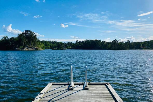 Båtplats och bad