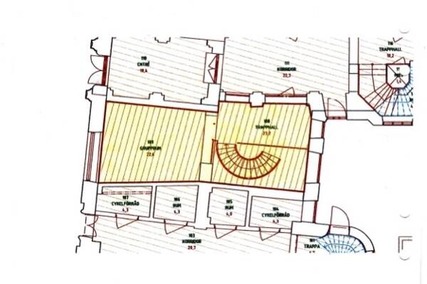 Ritning Artillerigatan 6 gatuplan
