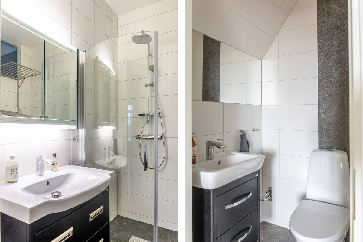 Badrum två och gästtoalett