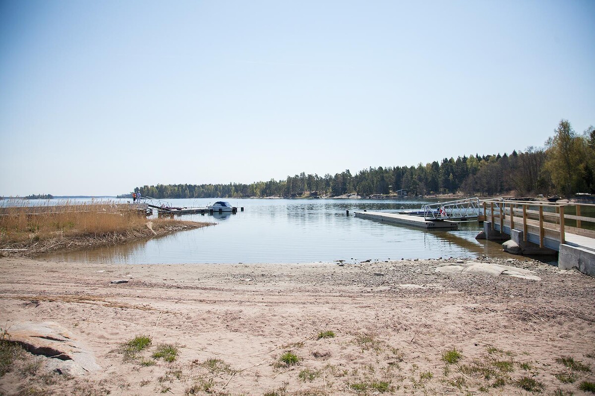 Barnvänlig sandstrand