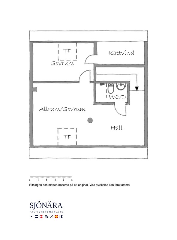 Möjlig planlösning övre plan för extra sovrum