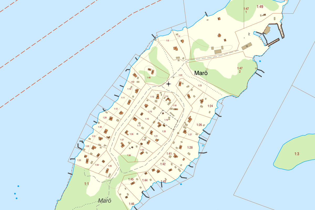 Karta över Marö