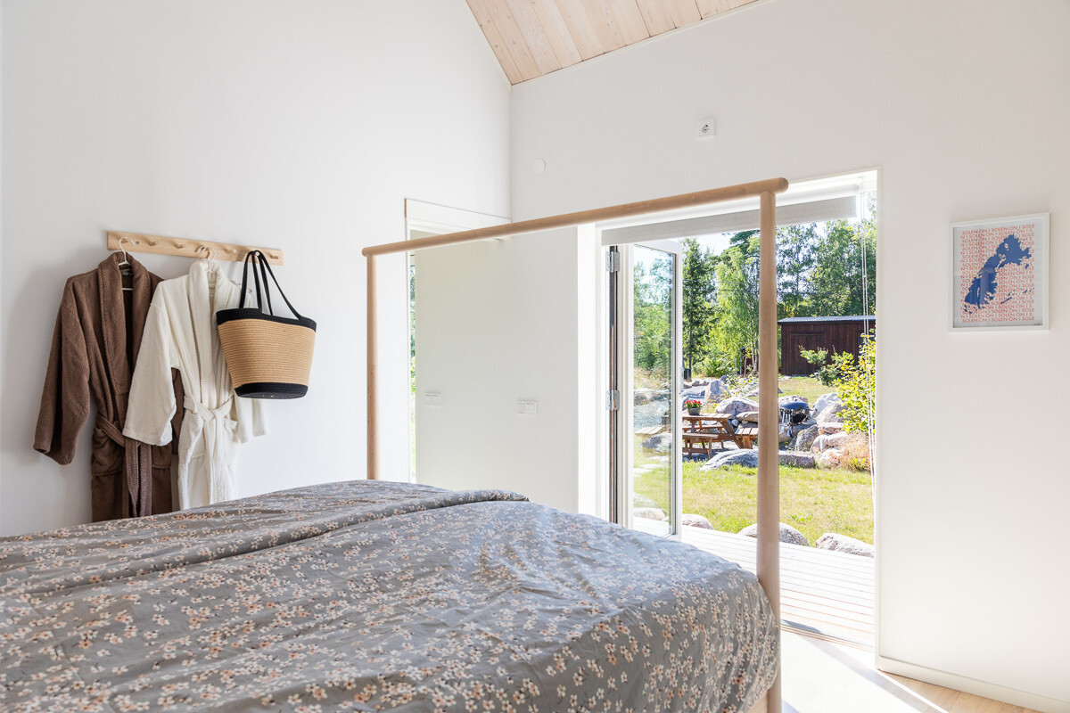 Sovrummet har öppning till altan